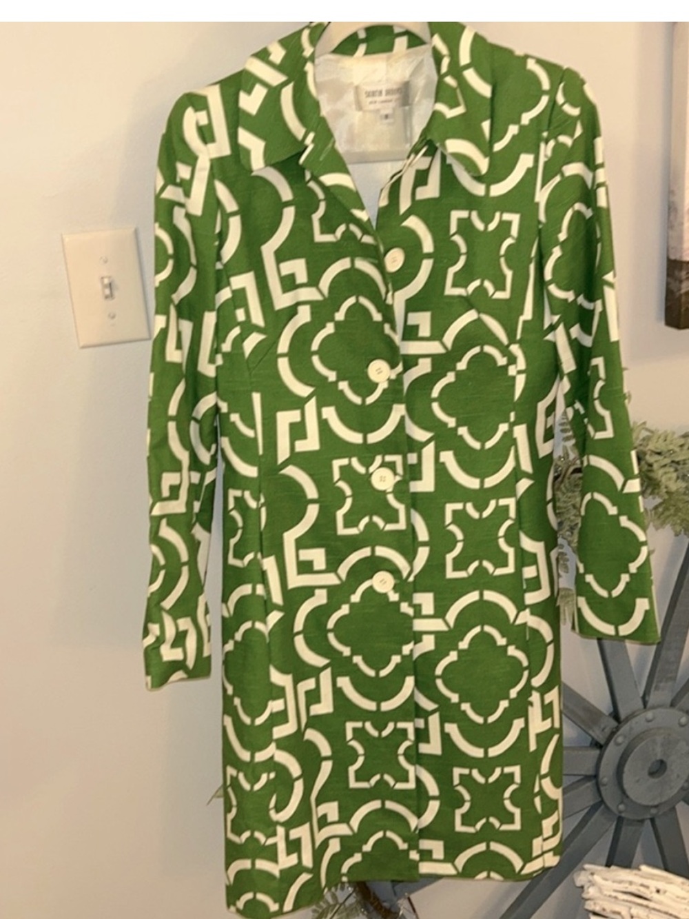 Skirtin Around Retro Geometric Print Blazer Size 8 - Picture 6 of 6